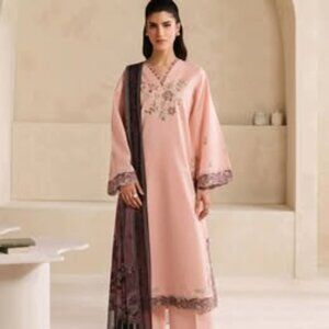 New with Tags- Women Pakistani 3 piece Embroidered Kameez and Shalwar set